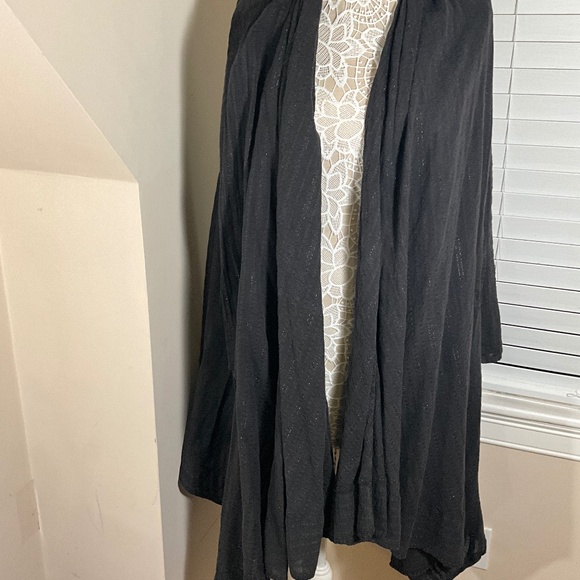 “Women’s Lightweight Open front long draped cardigan dusk black s/m - Picture 1 of 7